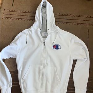 White Champion full zip up